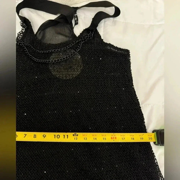 S.M.N Chain Swim Coverup Dress Black OneSize NWT Edgy Fun Chain Necklace Detail - Picture 16 of 16